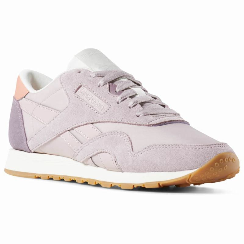 Tenisi Reebok Classic Nylon Dama Gri/Violet/Roz Romania XV7960BW